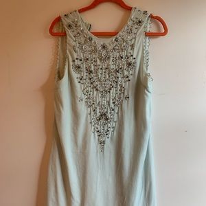 Blue bejeweled dress from Urban Outfitters